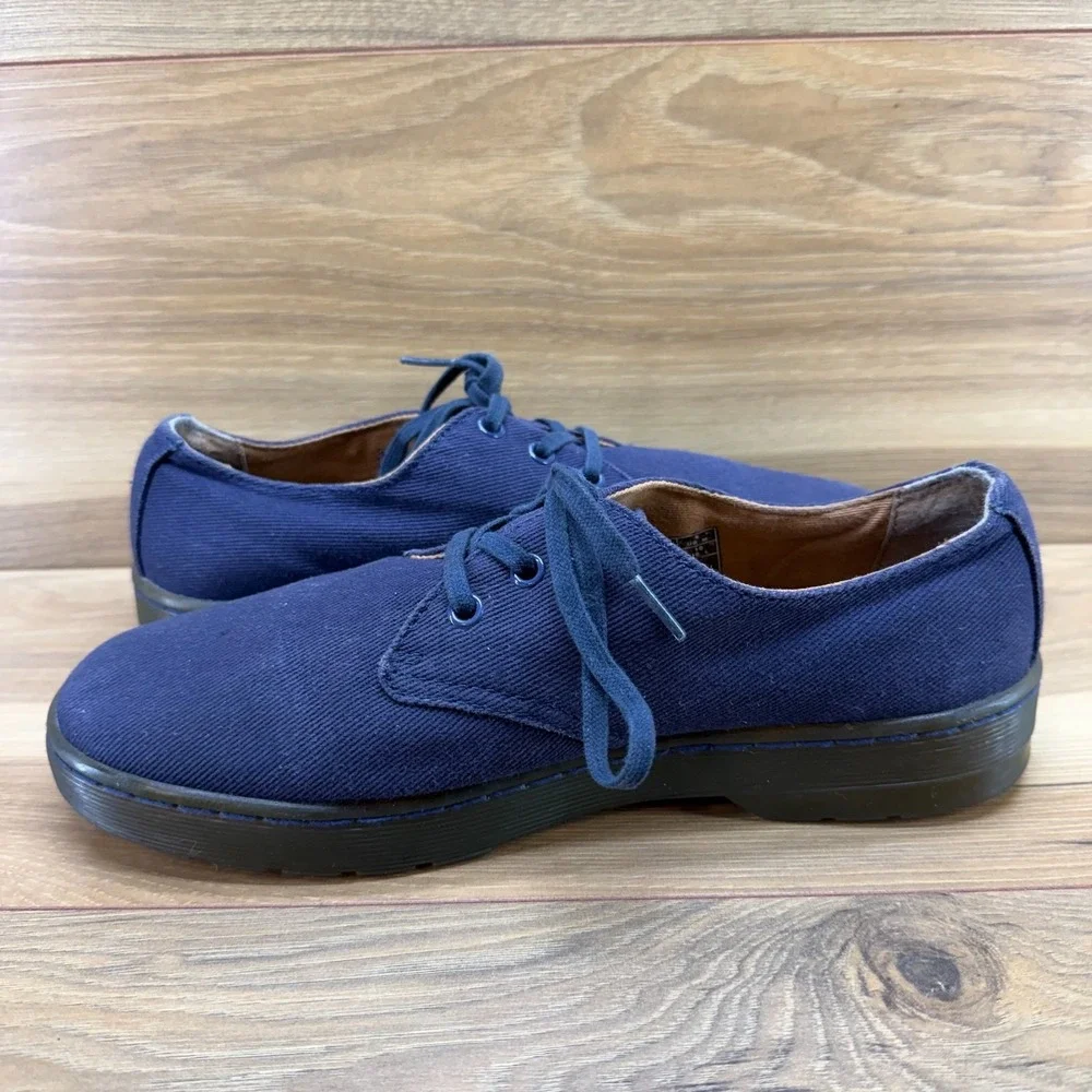 Dr Martens‎ Delray Canvas Navy Blue Mens 9 Low Top Sneaker Casual Minimalist